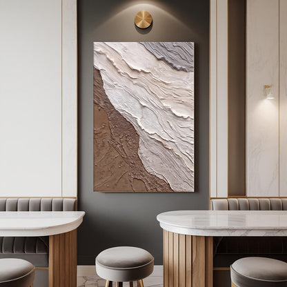 Abstract Earthy Waves wall art with nature-inspired artwork - product view 3