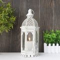 15''h Outdoor Candle Lanterns Vintage Metal Candle Holder decorative candle lanterns with nature-inspired artwork