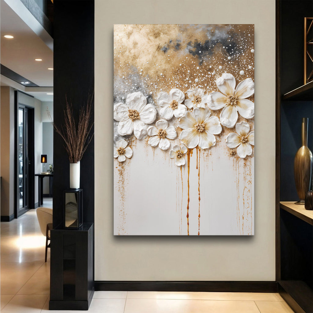 Gold Floral wall art with nature-inspired artwork - product view 4
