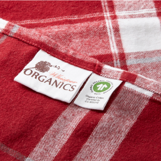 Plaid Organic Flannel Sheet Set sheet set with nature-inspired artwork - product view 3