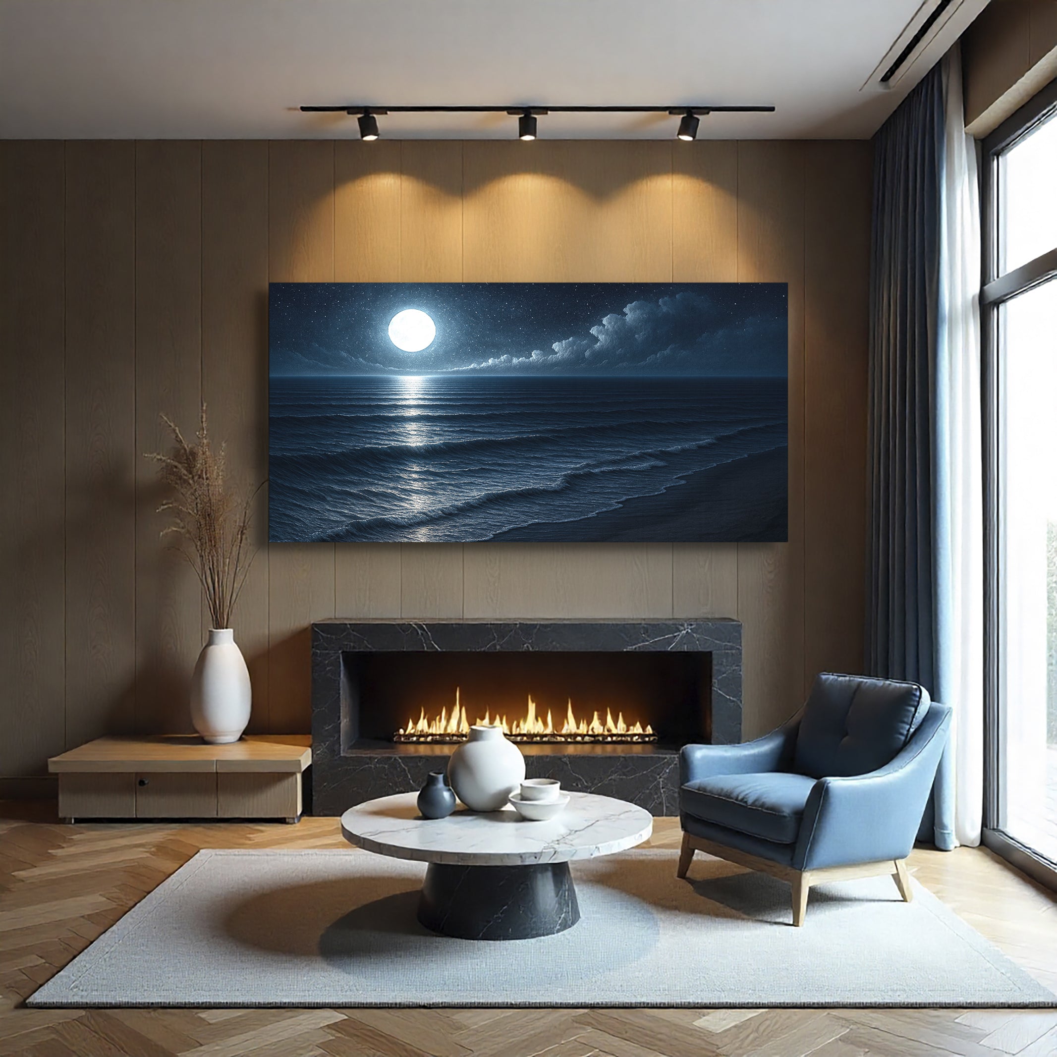 Beach Shoreline Coastal wall art with nature-inspired artwork - product view 5
