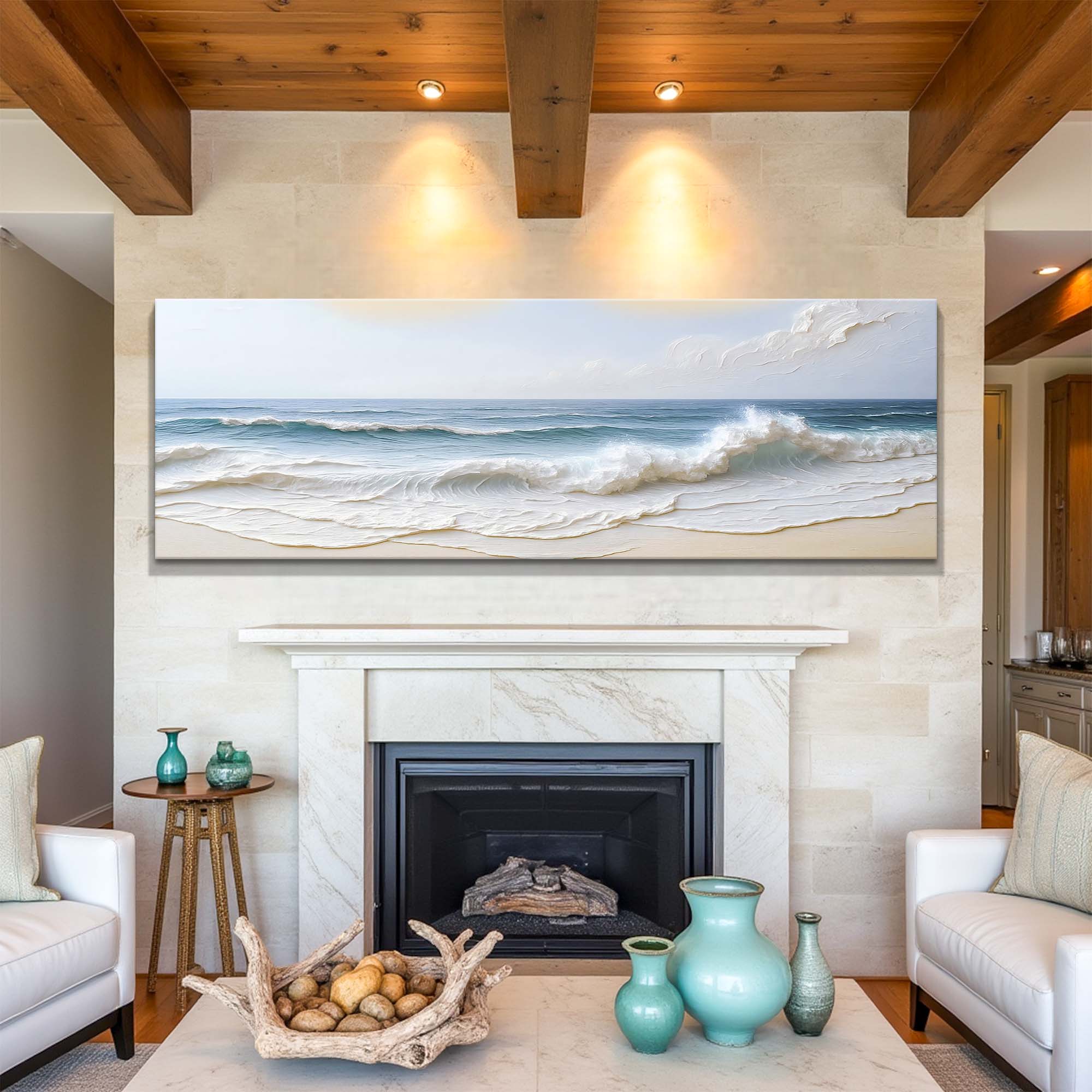 Ocean Wave Seascape wall art with nature-inspired artwork - product view 3
