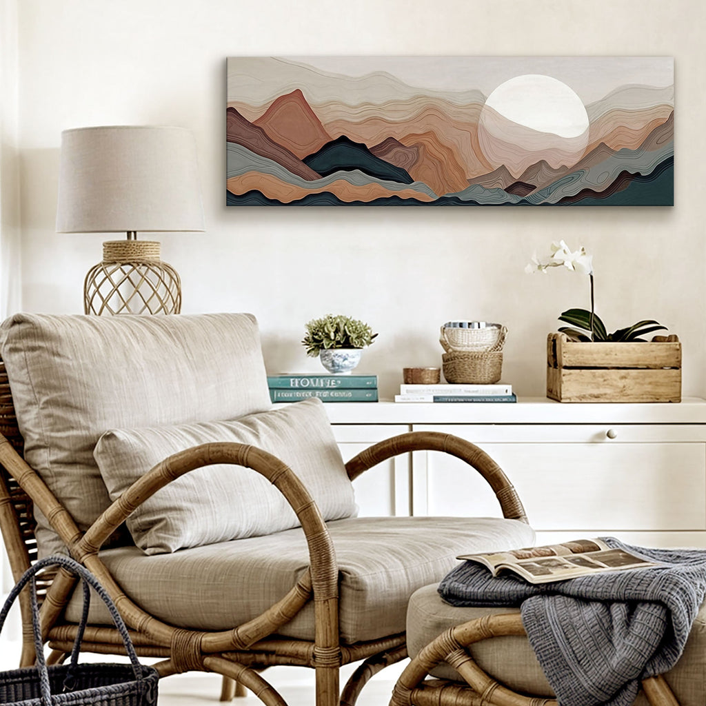Abstract Mountains Landscape wall art with nature-inspired artwork - product view 3