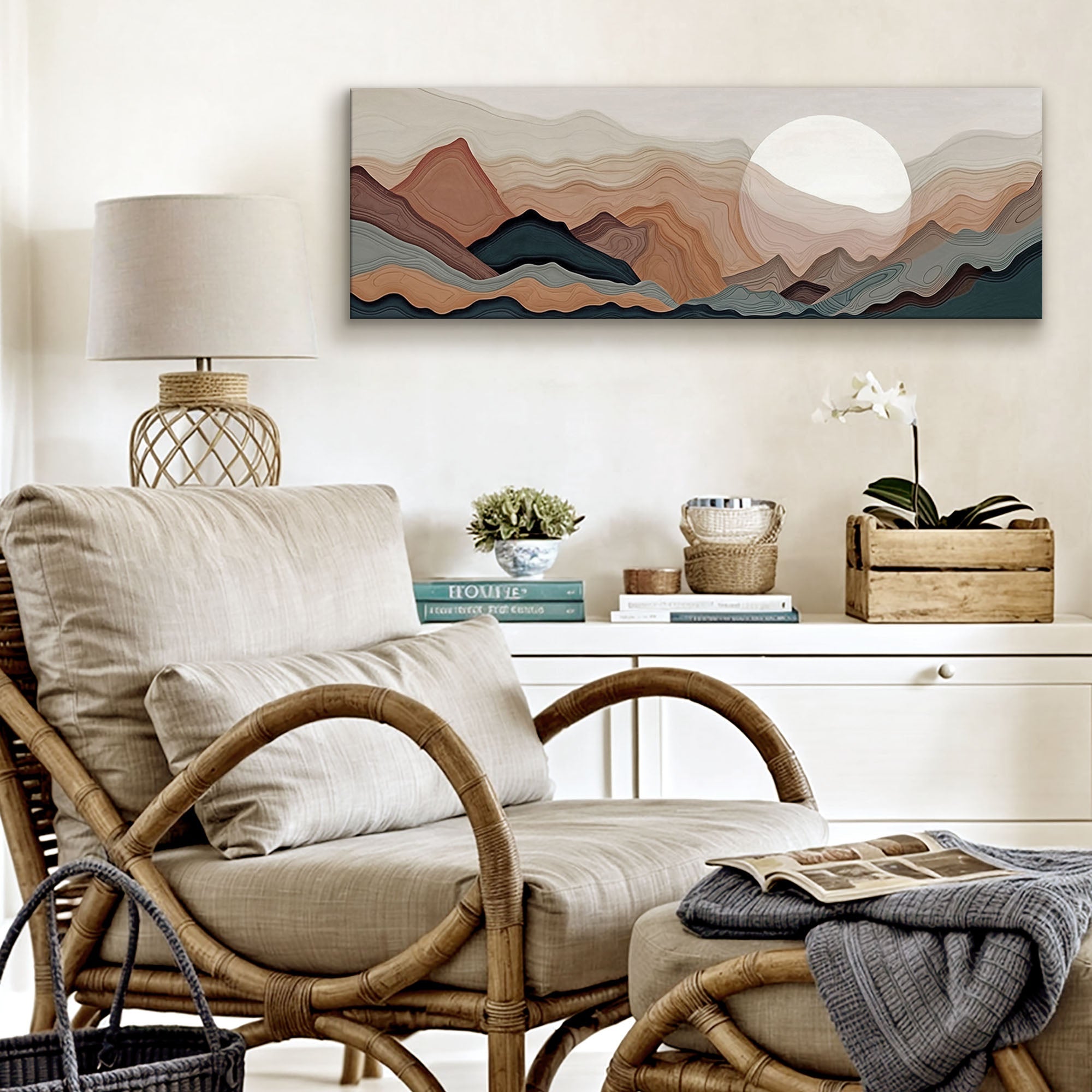 Abstract Mountains Landscape wall art with nature-inspired artwork - product view 3