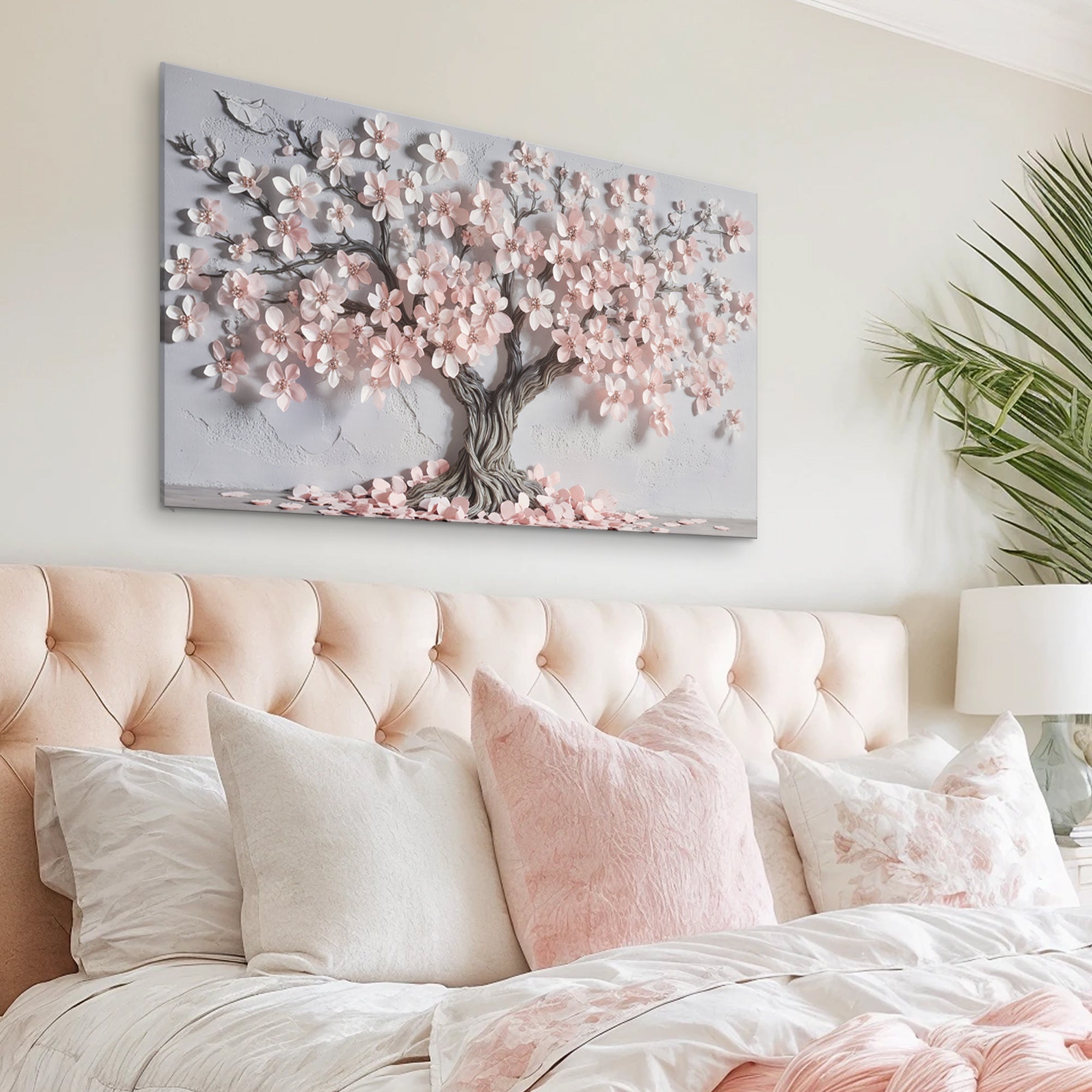 Pastel Blossom Awakening wall art with nature-inspired artwork