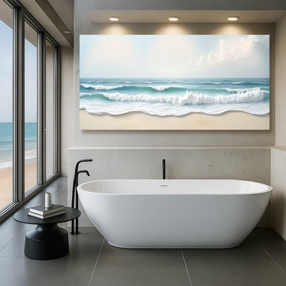 Serene Ocean Wave Coastal Xiv wall art with nature-inspired artwork - product view 3