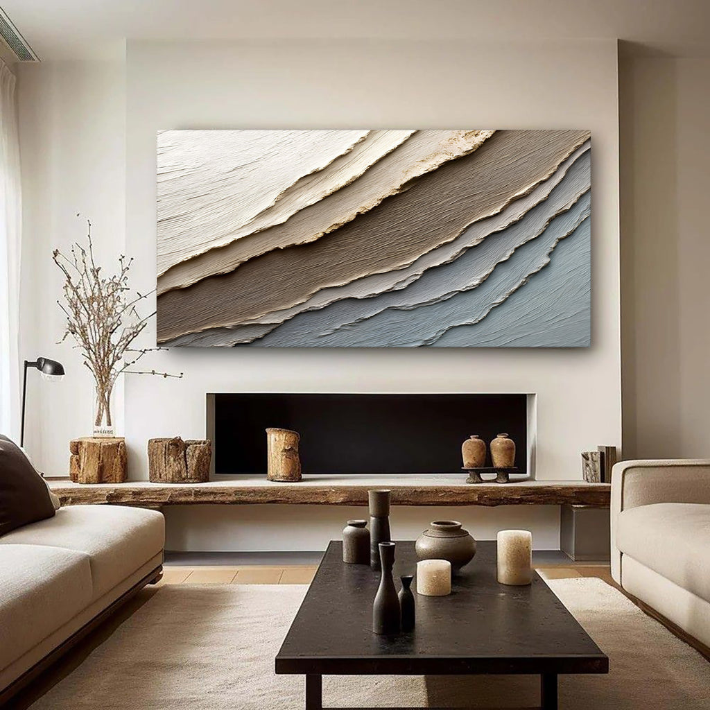 Abstract Earth Tones wall art with nature-inspired artwork - product view 3