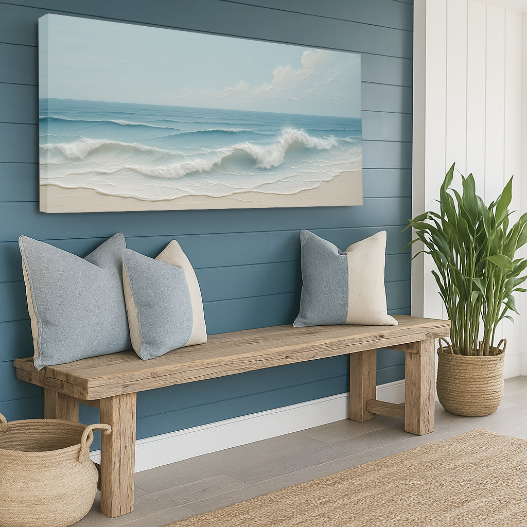 Serene Ocean Wave Coastal Viii wall art with nature-inspired artwork - product view 2