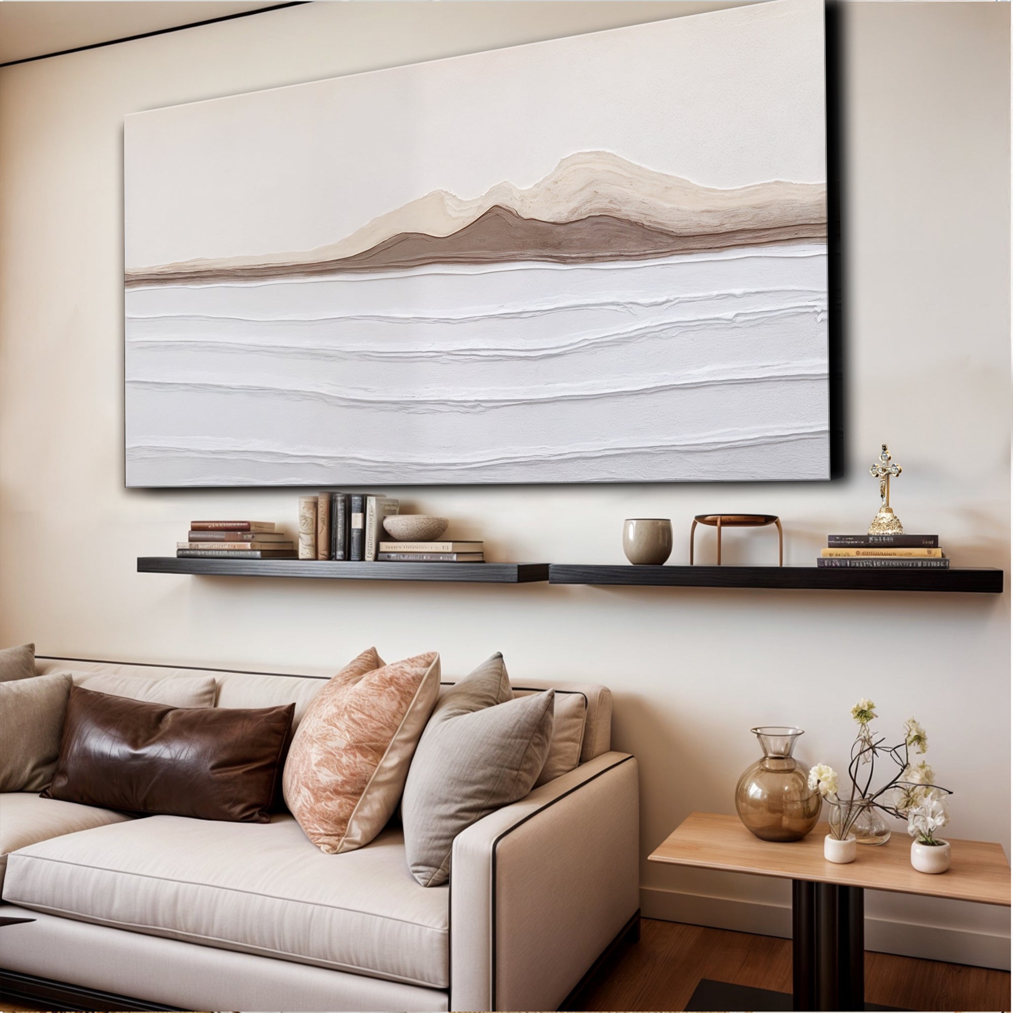 Earth Tone Abstract wall art with nature-inspired artwork - product view 3