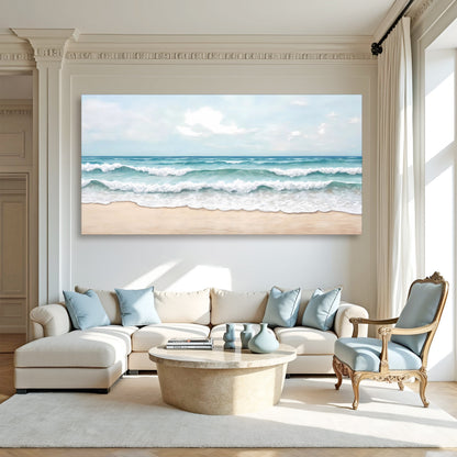 Serene Ocean Wave Coastal wall art with nature-inspired artwork - product view 3