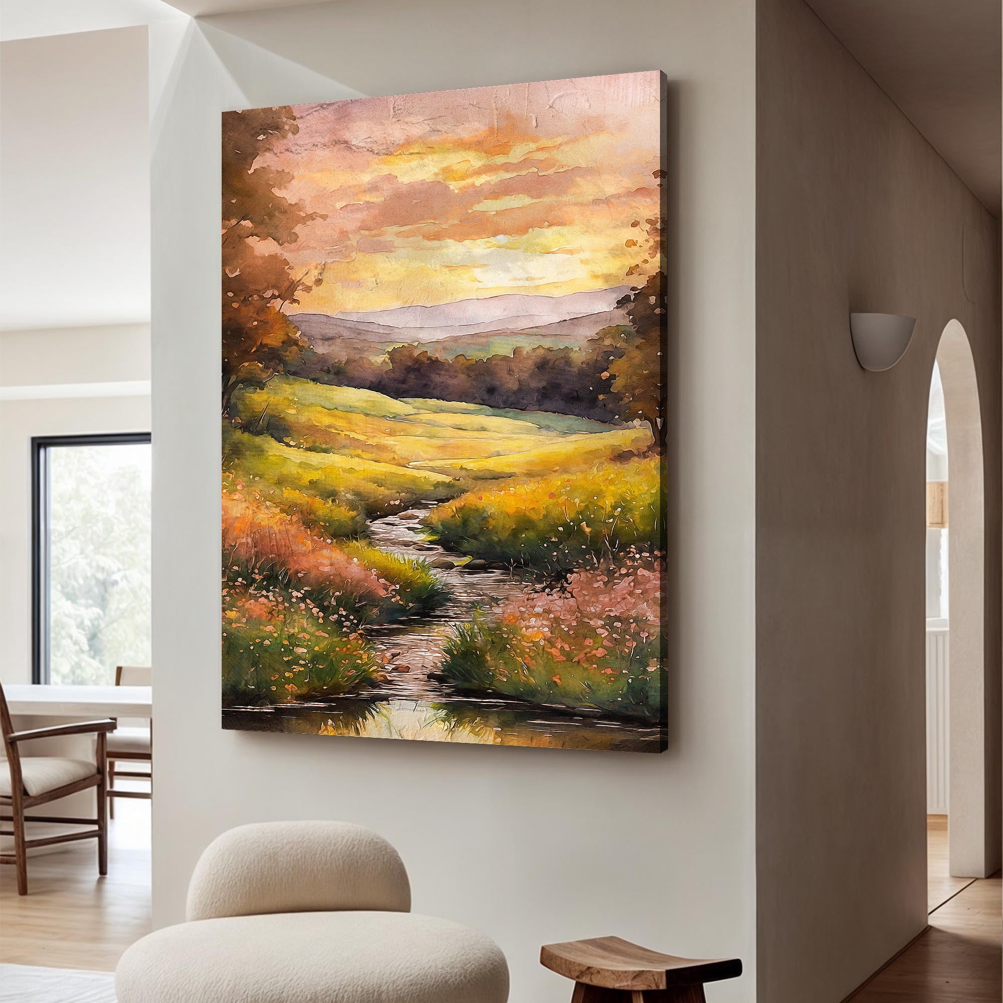 Misty River wall art with nature-inspired artwork