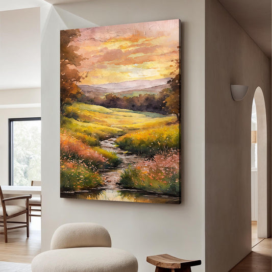 Misty River wall art with nature-inspired artwork