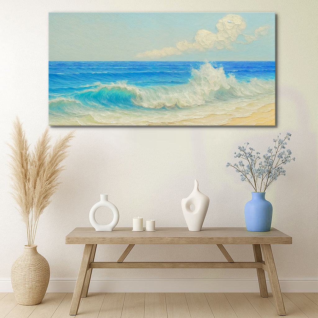 Serene Ocean Wave Coastal Xiii wall art with nature-inspired artwork - product view 3