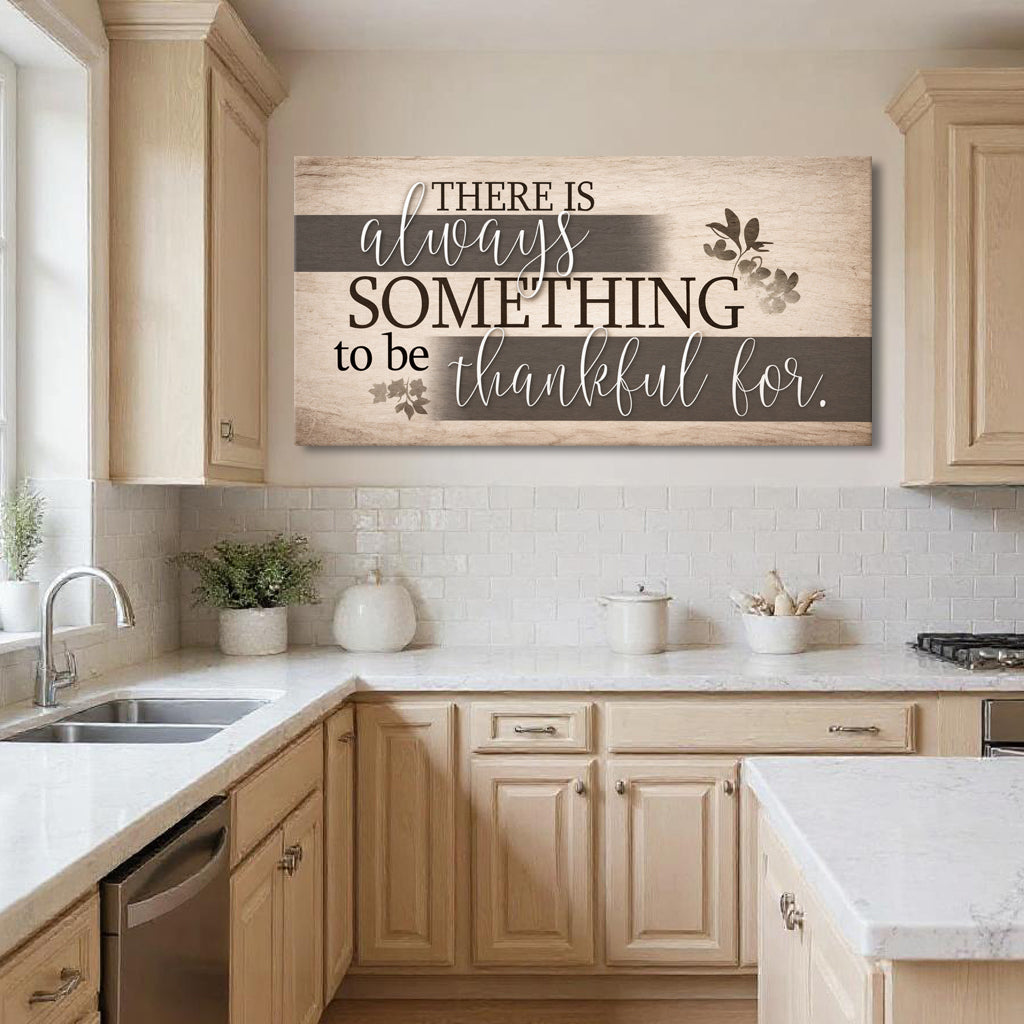 Something to Be Thankful Faith Wall Sign canvas with nature-inspired artwork - product view 5