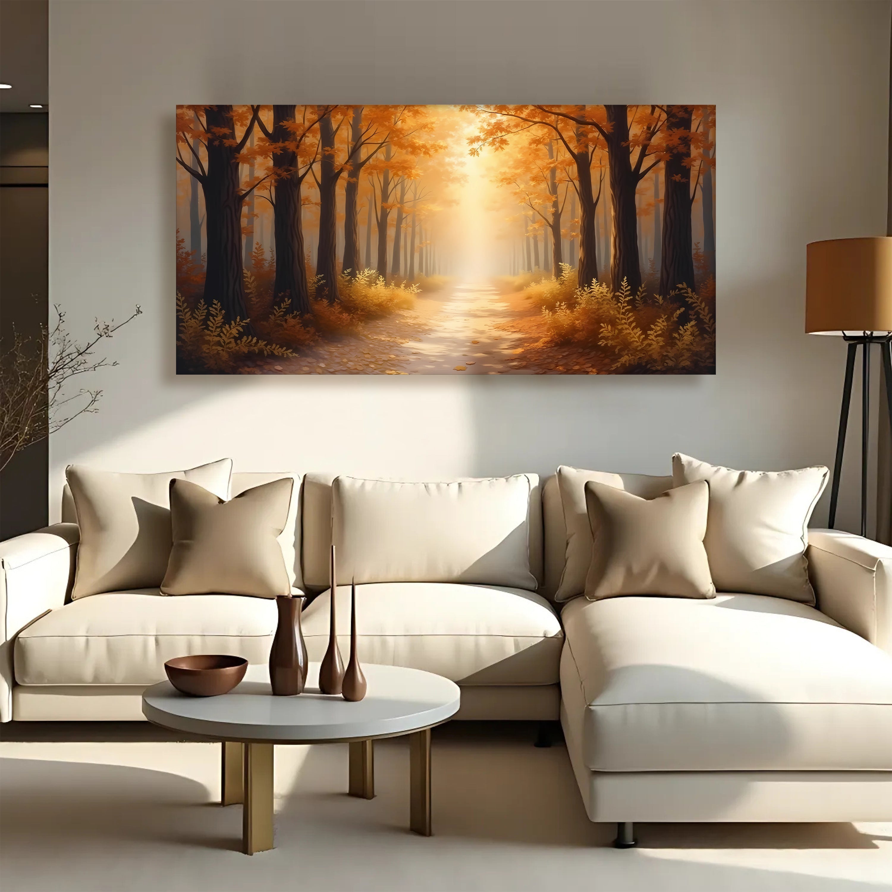 Abstract Forest Landscape wall art with nature-inspired artwork - product view 3