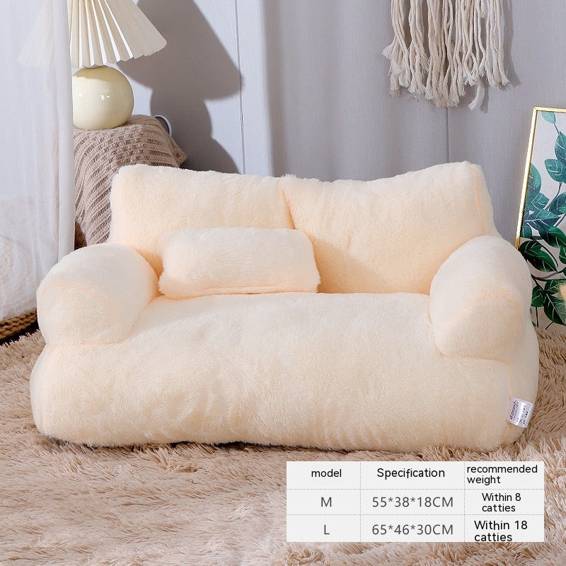 Luxury Cat Bed Sofa Winter Warm Cat Nest Pet Bed for Small Medium uncategorized / needs cleanup with nature-inspired artwork - product view 4