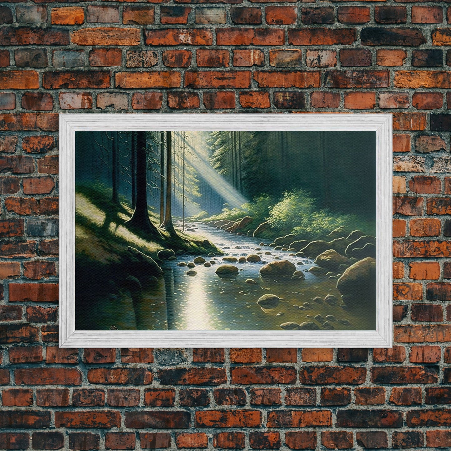 Colorful Landscape Watercolor Art | Framed Canvas Print