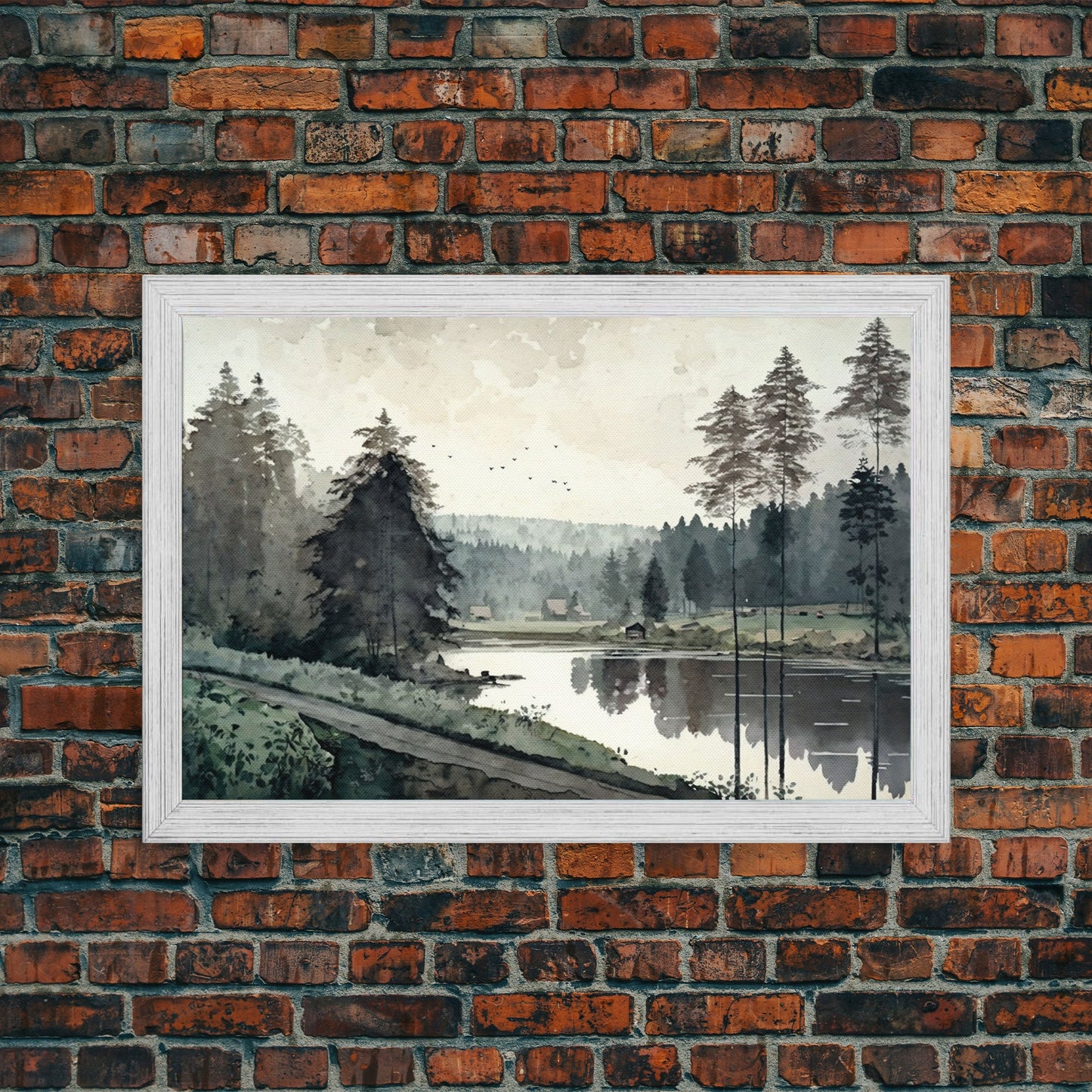 Oil Painting Landscape | Framed Canvas Print