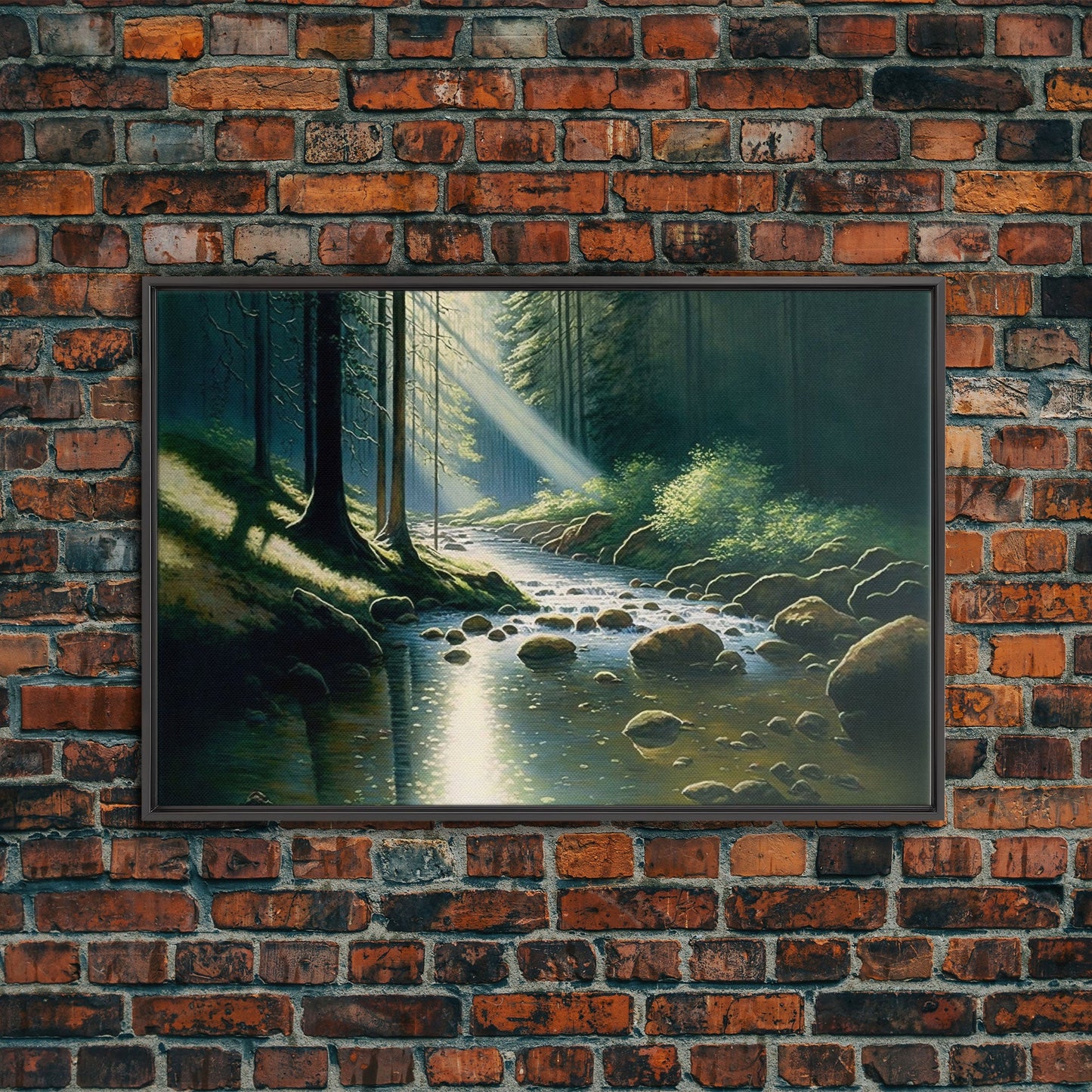 Colorful Landscape Watercolor Art | Framed Canvas Print