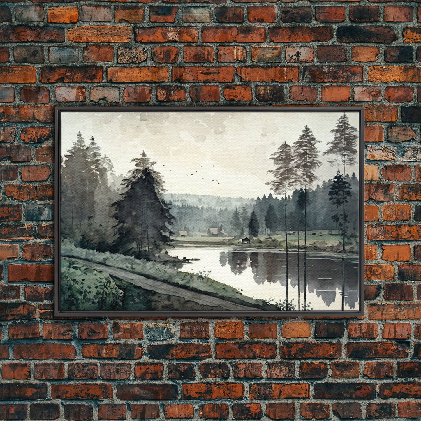 Oil Painting Landscape | Framed Canvas Print