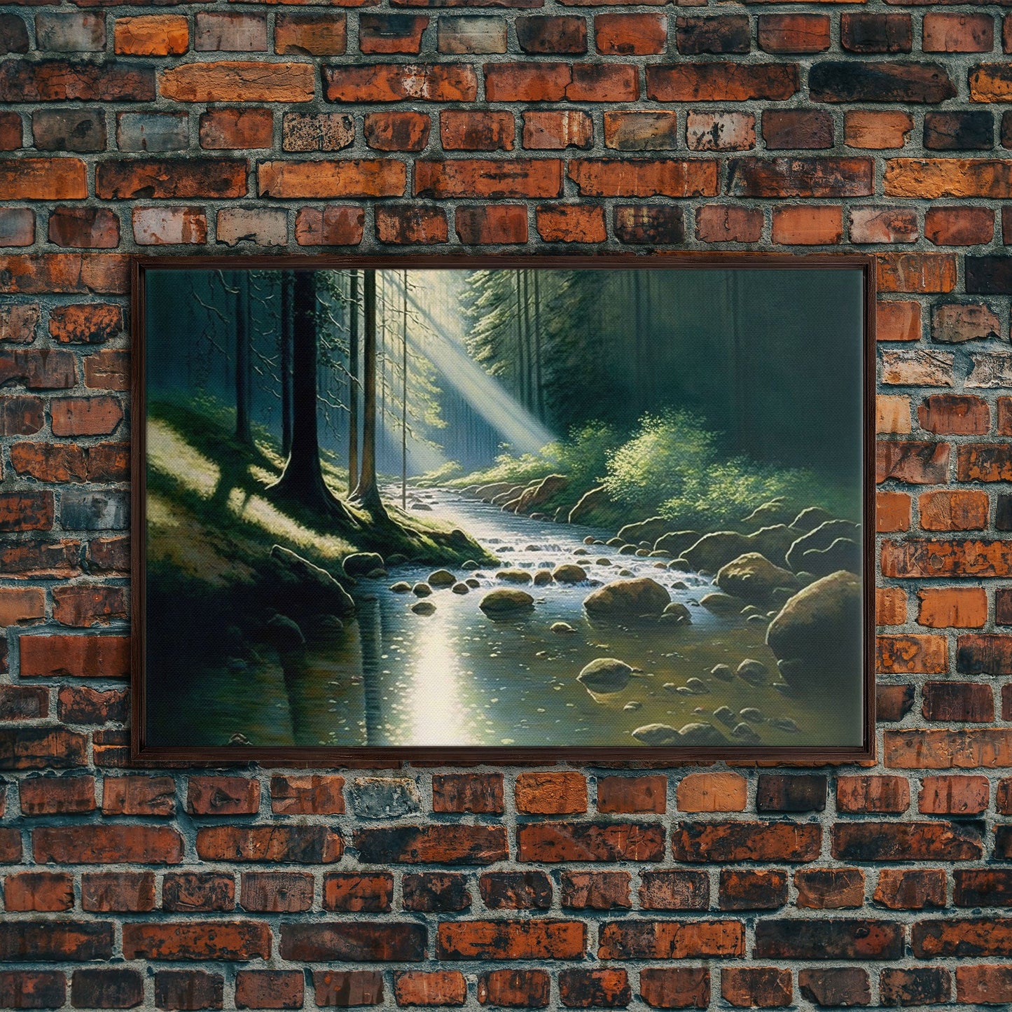 Colorful Landscape Watercolor Art | Framed Canvas Print