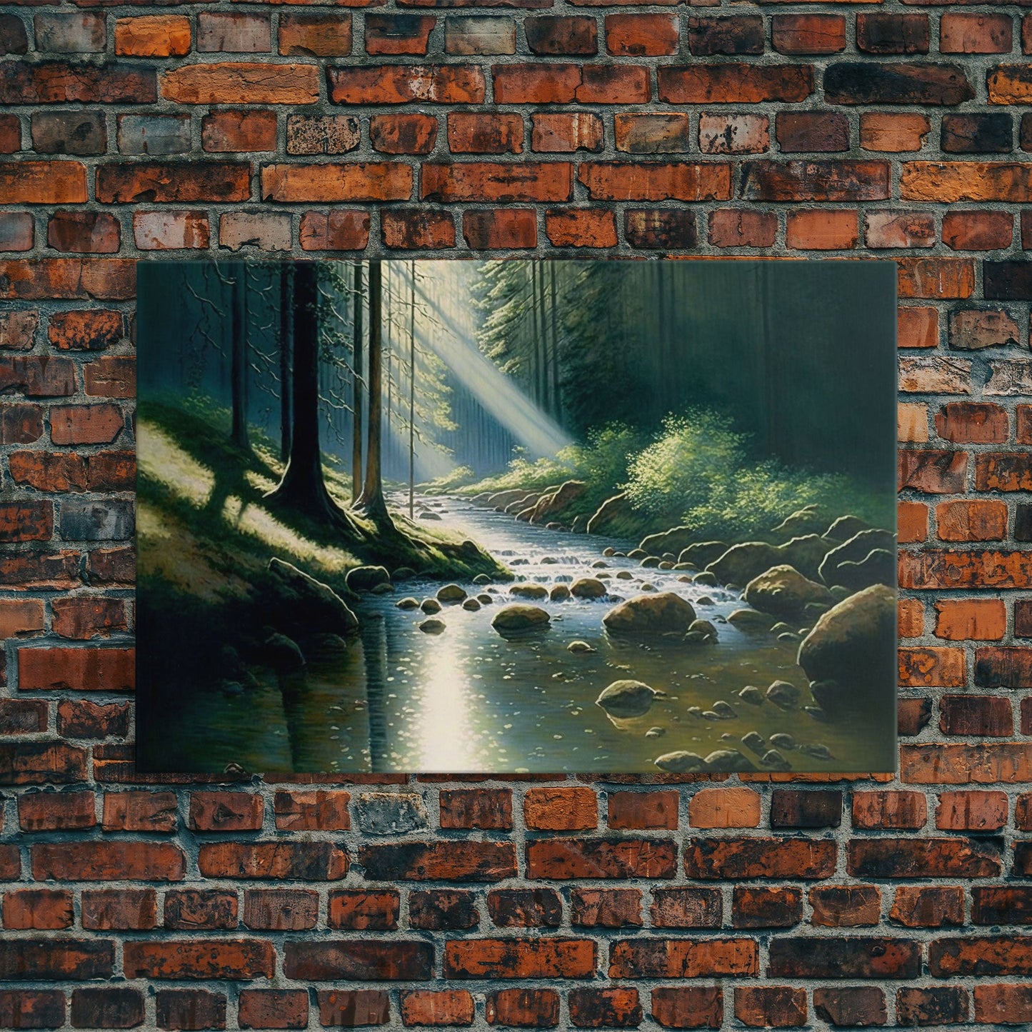 Colorful Landscape Watercolor Art | Framed Canvas Print