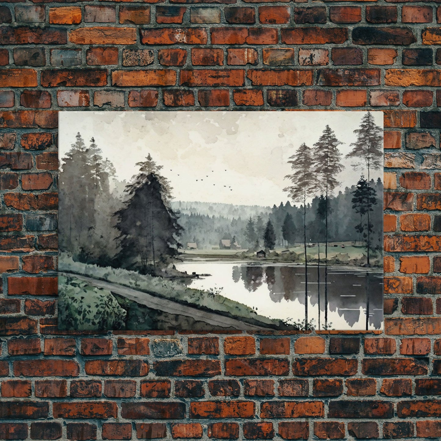 Oil Painting Landscape | Framed Canvas Print