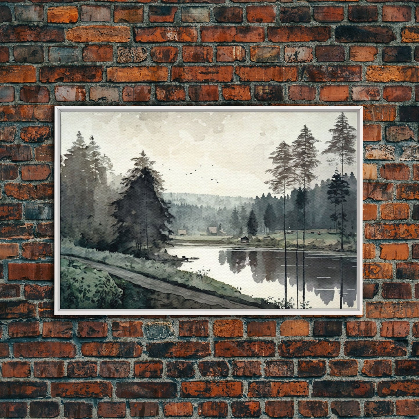 Oil Painting Landscape | Framed Canvas Print