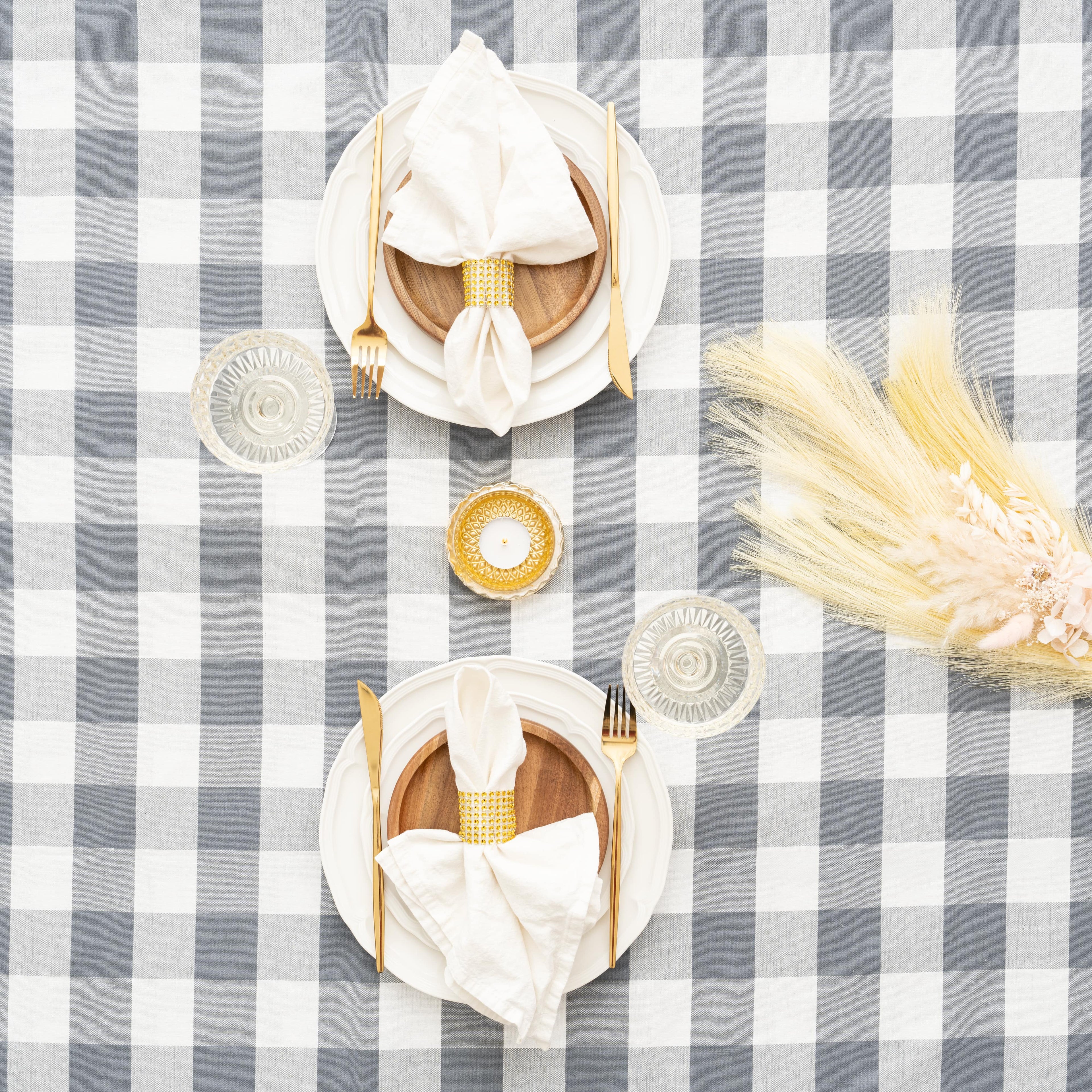 Plaid Tablecloth uncategorized / needs cleanup with nature-inspired artwork - product view 3