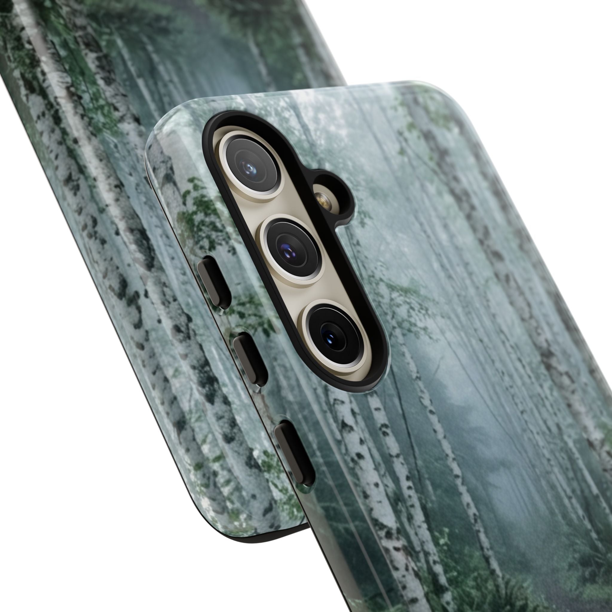 Twilight Birch Tree Path Phone Case