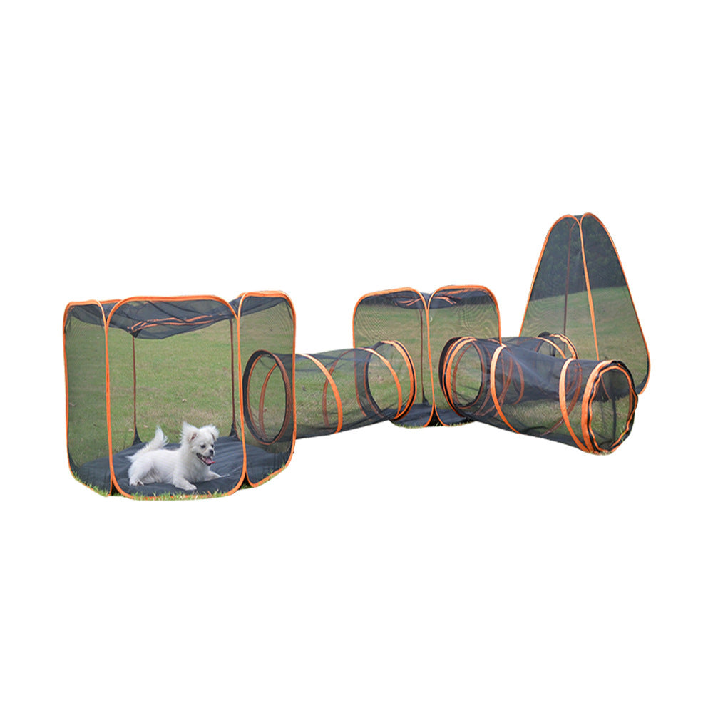 Pet Folding Toy Outdoor Game Channel Fence uncategorized / needs cleanup with nature-inspired artwork - product view 6