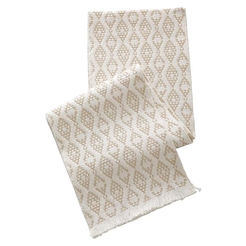 Modern Diamond Woven Table Runner 14" W x 72" L