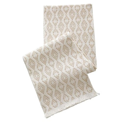 Modern Diamond Woven Table Runner 14" W x 72" L