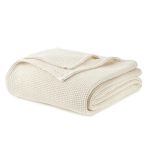 Waffle Knit Blanket home decor with nature-inspired artwork - product view 6