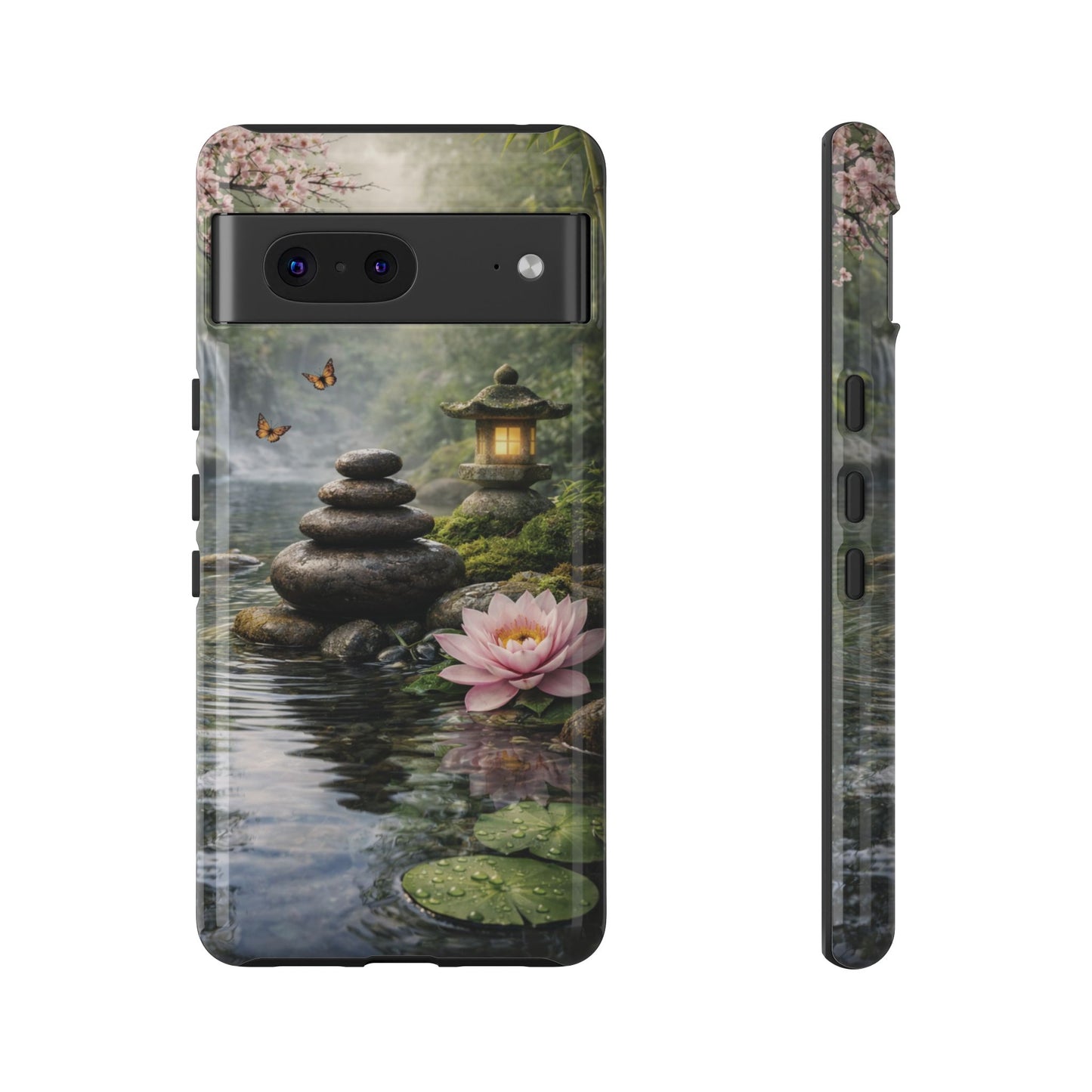 Still Waters Lotus Phone Case — Zen Garden, Calm Waters & Balanced Stones Design