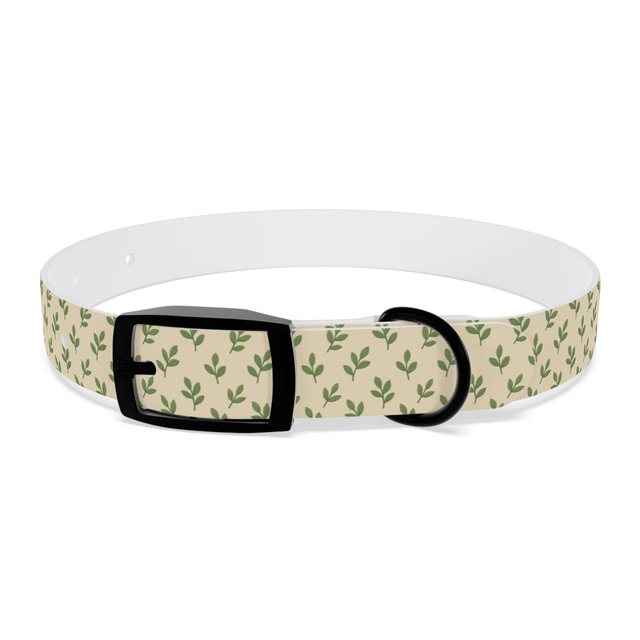Tranquil Leaf Dog Collar pets with nature-inspired artwork - product view 3