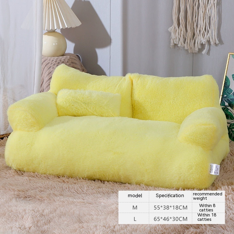 Luxury Cat Bed Sofa Winter Warm Cat Nest Pet Bed for Small Medium uncategorized / needs cleanup with nature-inspired artwork - product view 5