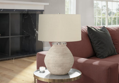 Cream Concrete and Resin Table Lamp
