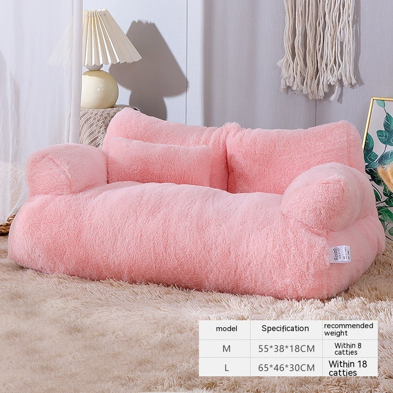 Luxury Cat Bed Sofa Winter Warm Cat Nest Pet Bed for Small Medium uncategorized / needs cleanup with nature-inspired artwork - product view 9