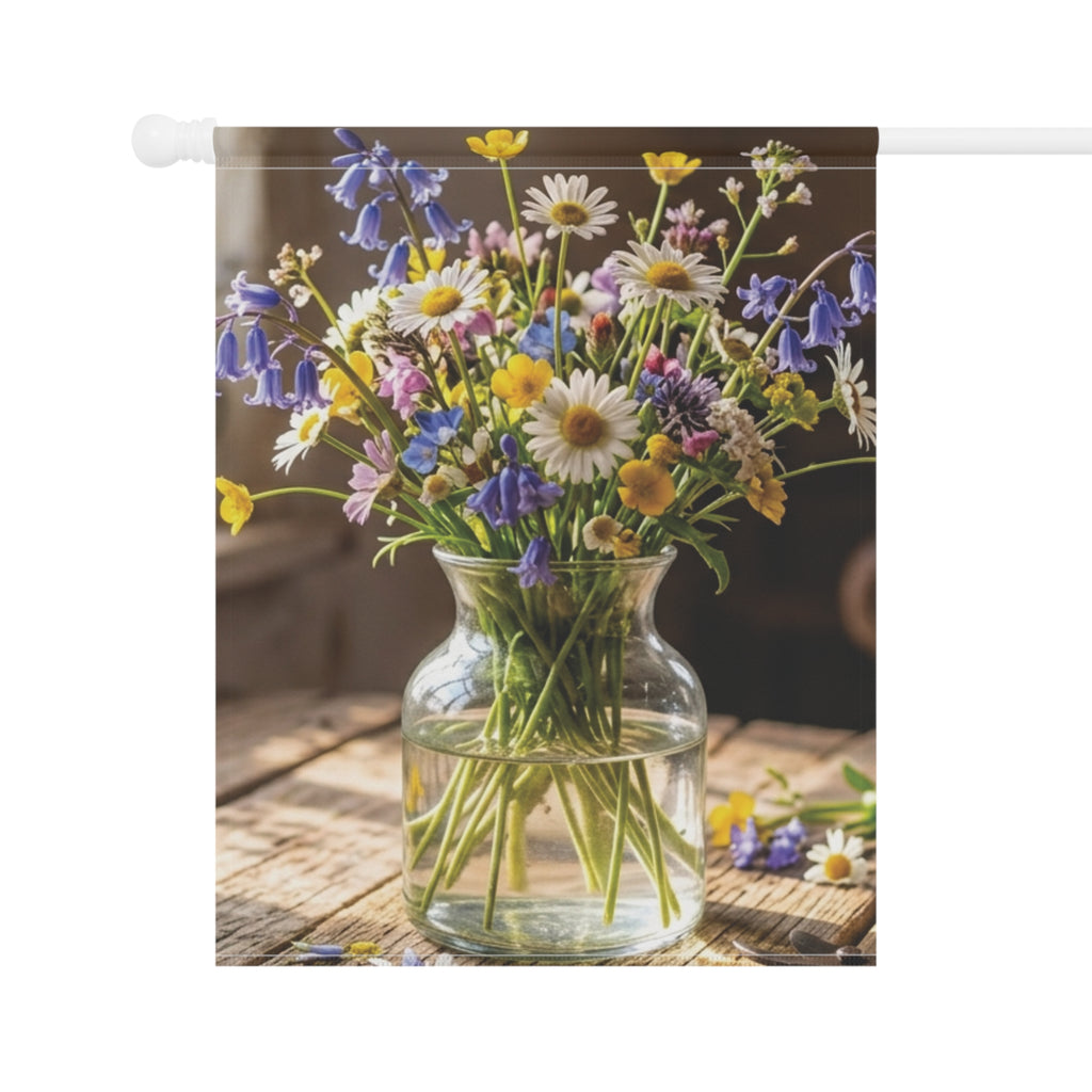 Fresh Cut Wildflowers Garden Flag 12x18 or House Banner 24.5x32