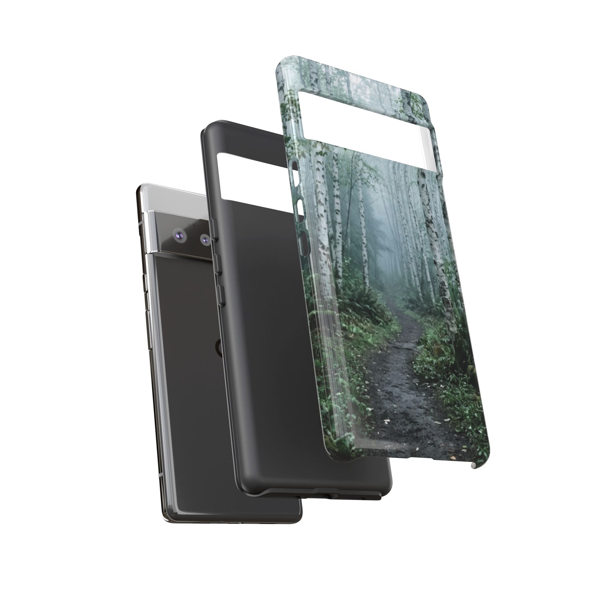 Twilight Birch Tree Path Phone Case