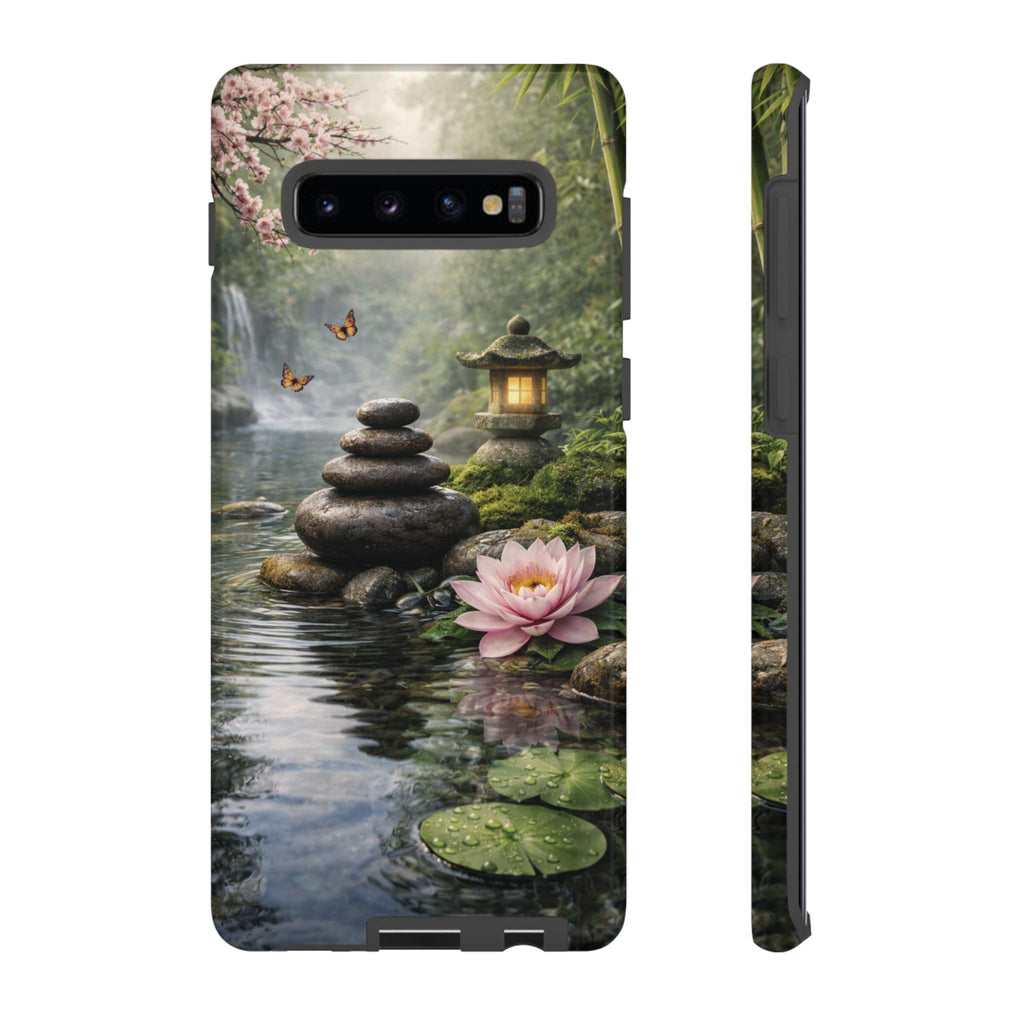 Still Waters Lotus Phone Case phone case with nature-inspired artwork - product view 3