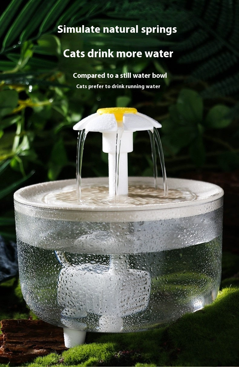 Cat Water Fountain Automatic Circulation Constant Temperature uncategorized / needs cleanup with nature-inspired artwork - product view 6