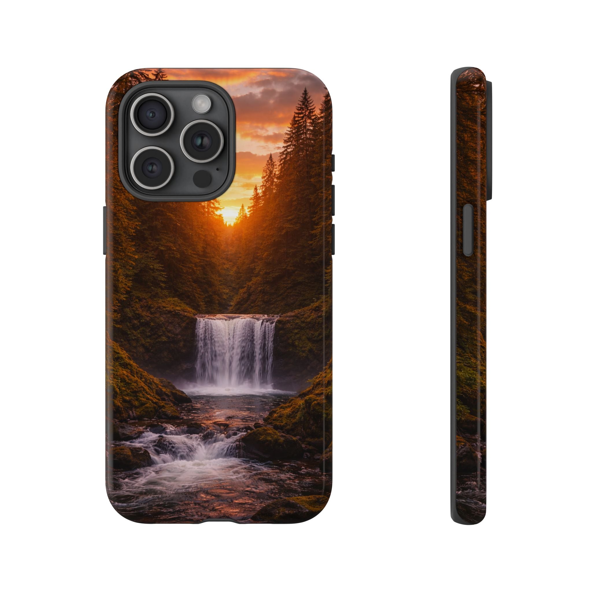 Evergreen Waterfall Phone Case phone case with nature-inspired artwork - product view 33