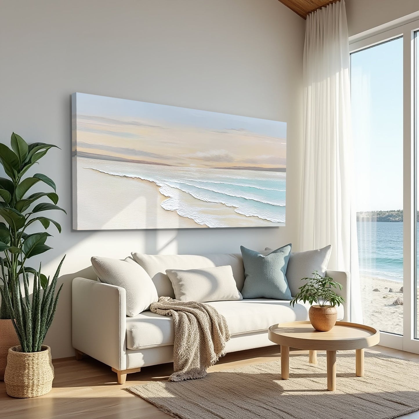 Serene Ocean Wave Coastal Iv wall art with nature-inspired artwork - product view 4