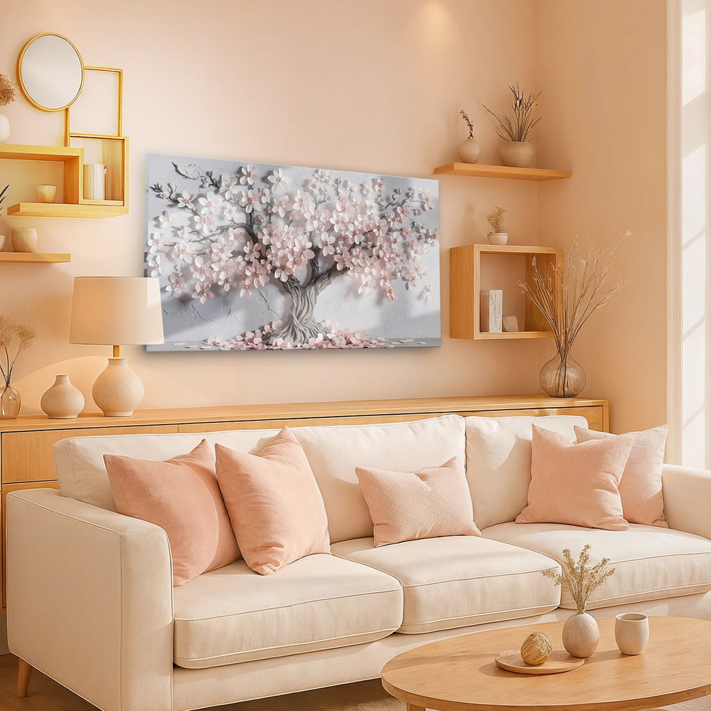 Pastel Blossom Awakening wall art with nature-inspired artwork - product view 5