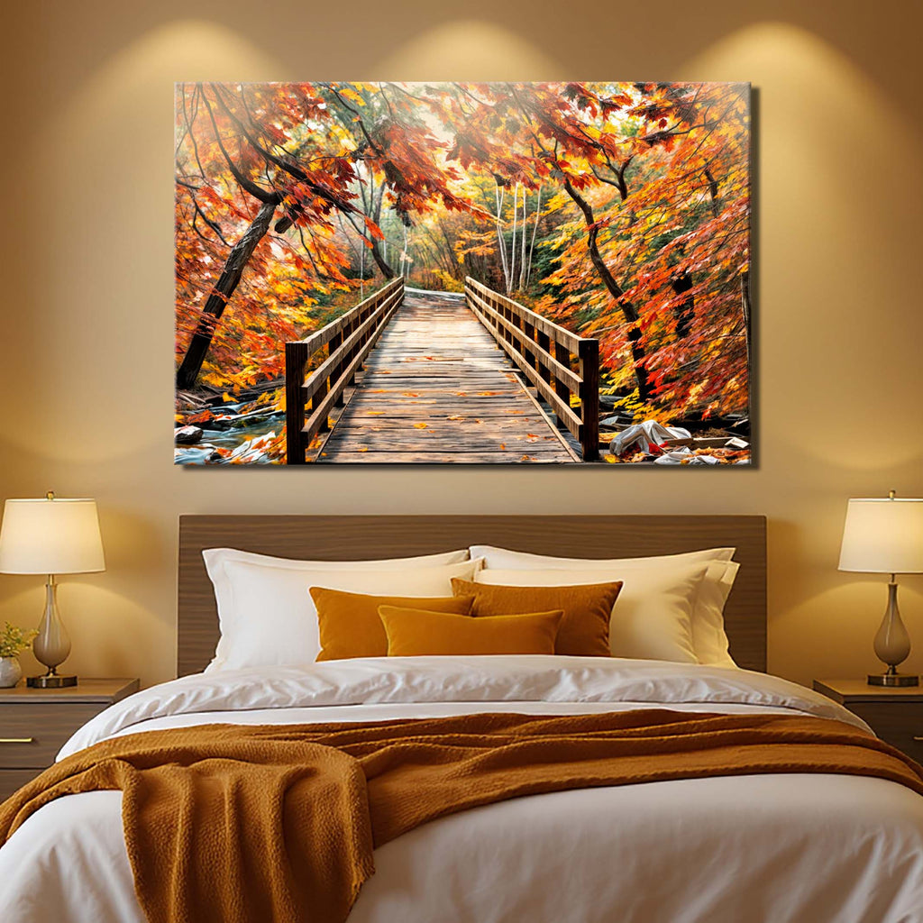 Crossing Autumn wall art with nature-inspired artwork - product view 2