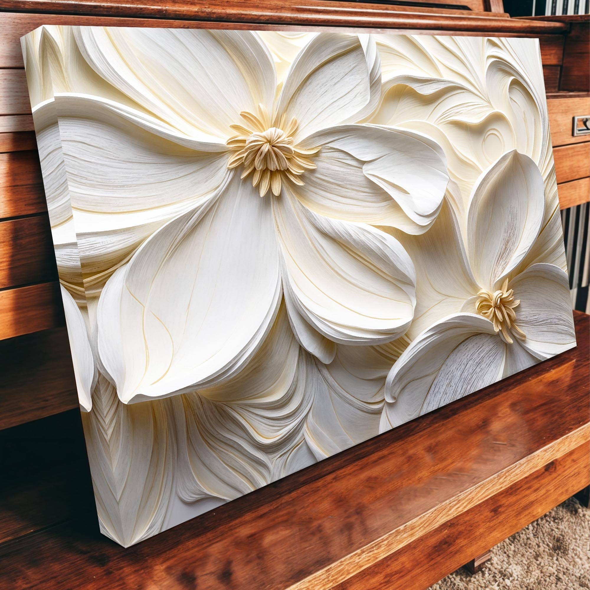 3d Minimalist Flower Ii wall art with nature-inspired artwork - product view 4