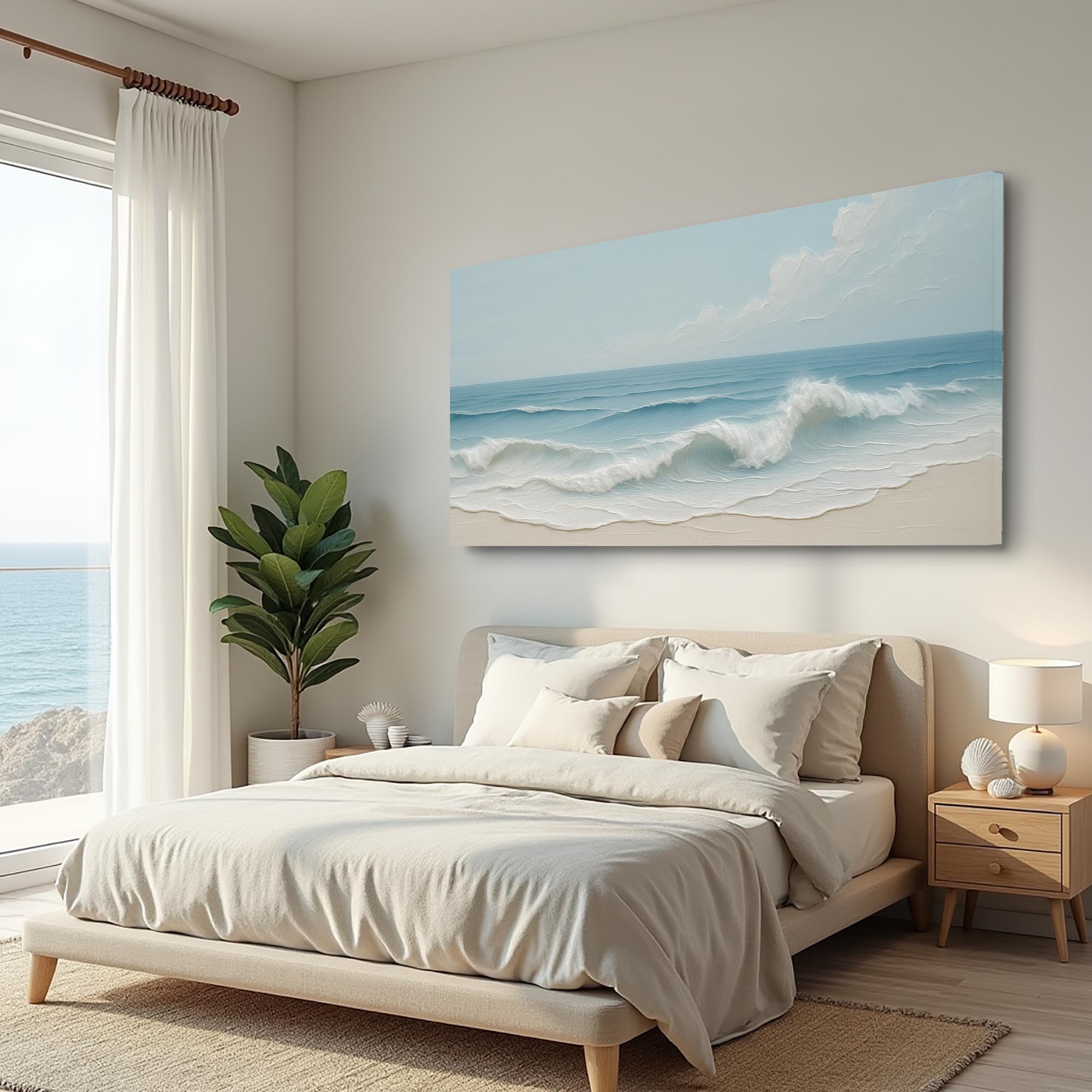 Serene Ocean Wave Coastal Viii wall art with nature-inspired artwork - product view 4