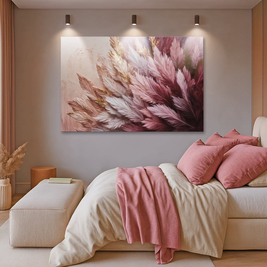 Feather Symphony wall art with nature-inspired artwork - product view 3